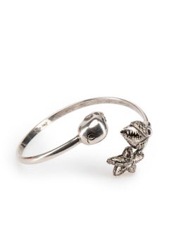 Alexander McQueen Silver Metal Skull Bracelet