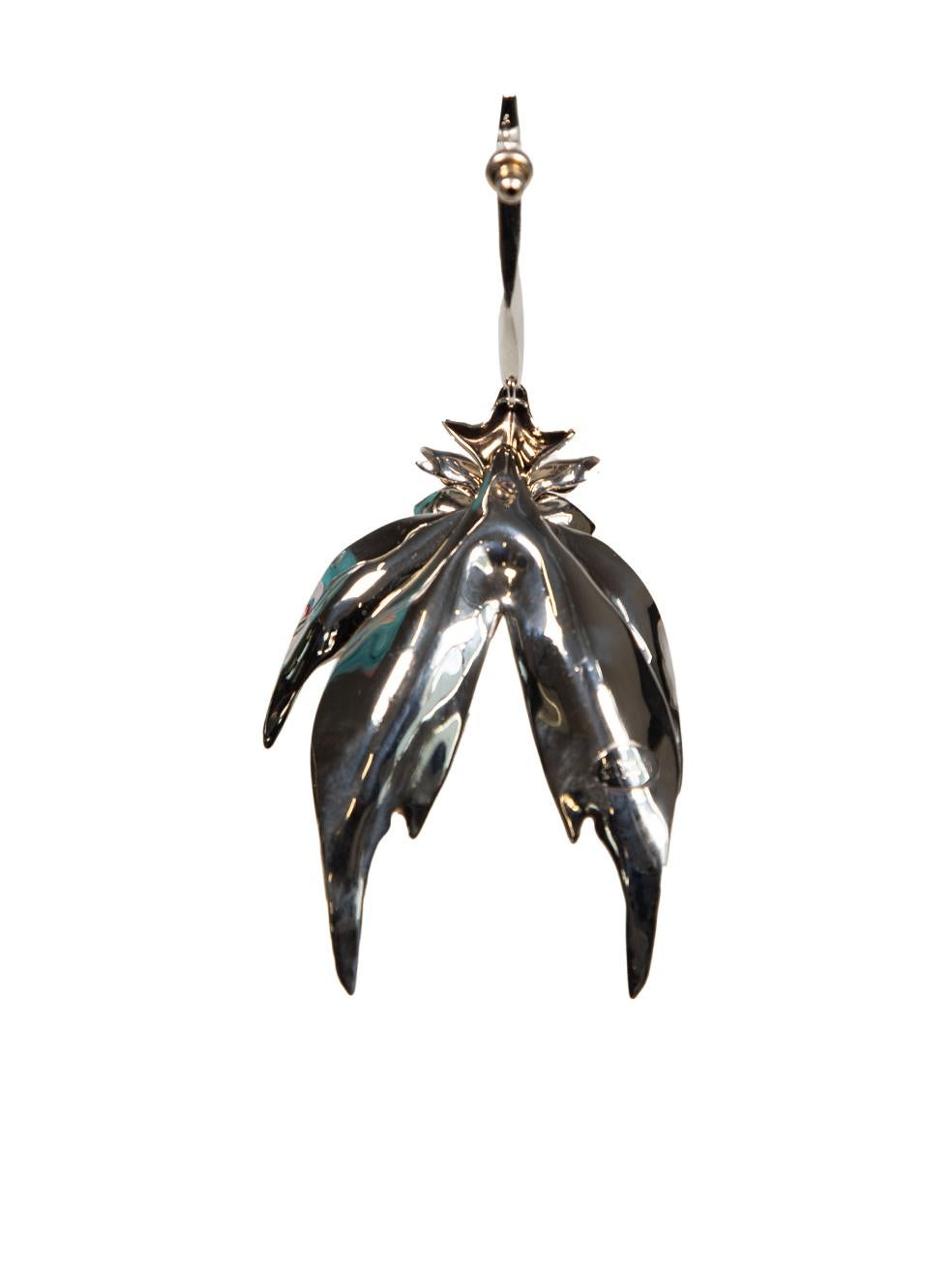Women's Alexander McQueen Silver Orchid Oversized Earring