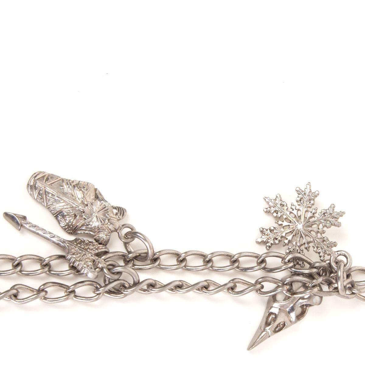 ALEXANDER MCQUEEN silver-plated CHARM Chain Necklace 2