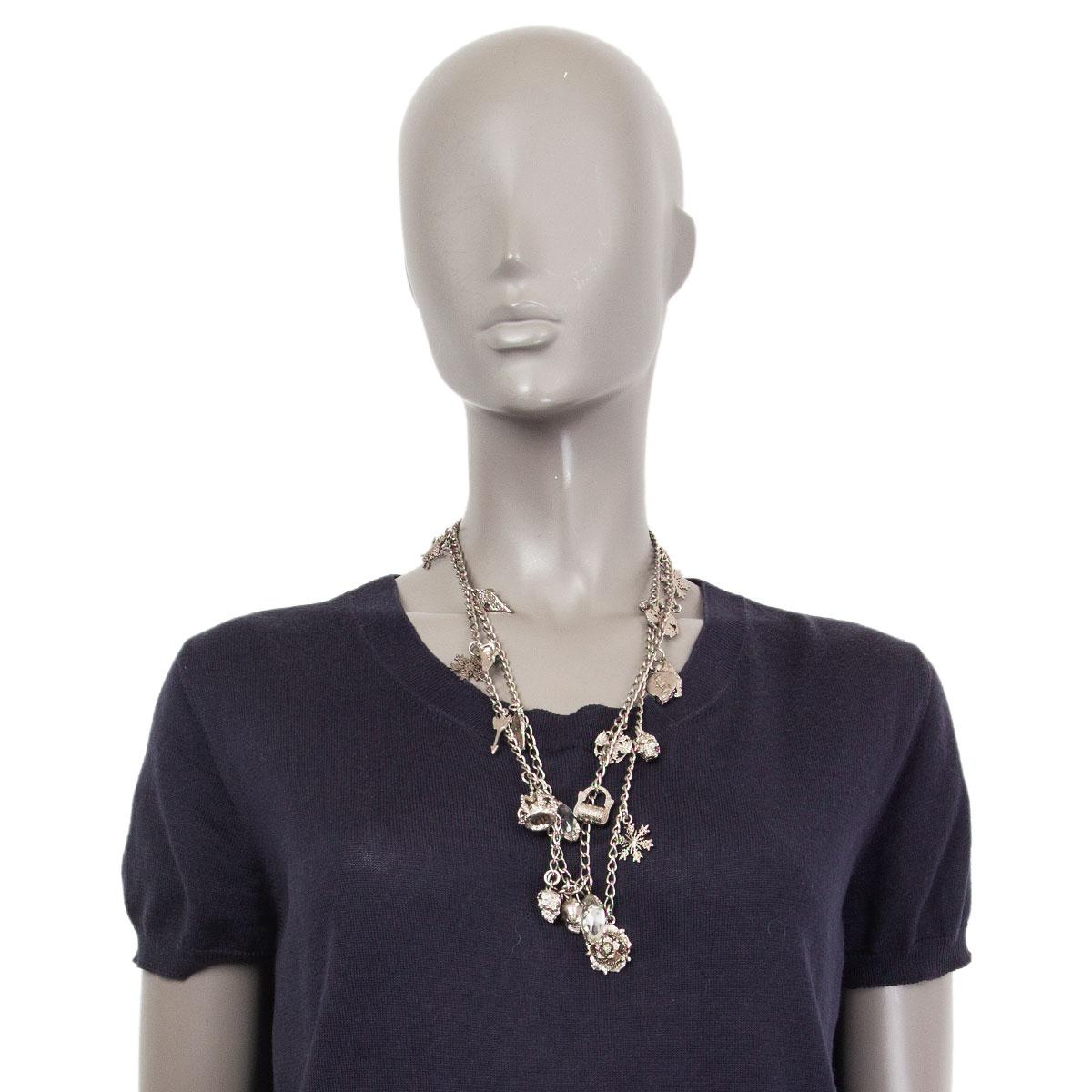ALEXANDER MCQUEEN silver-plated CHARM Chain Necklace 4