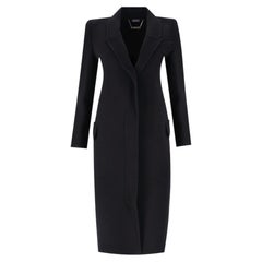 Alexander McQueen Single-Breasted Long Wool Coat