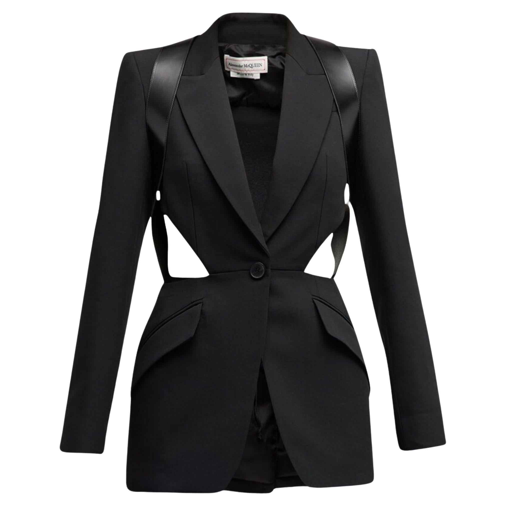 Alexander McQueen - Blazer monopetto con taglio a vivo IT42