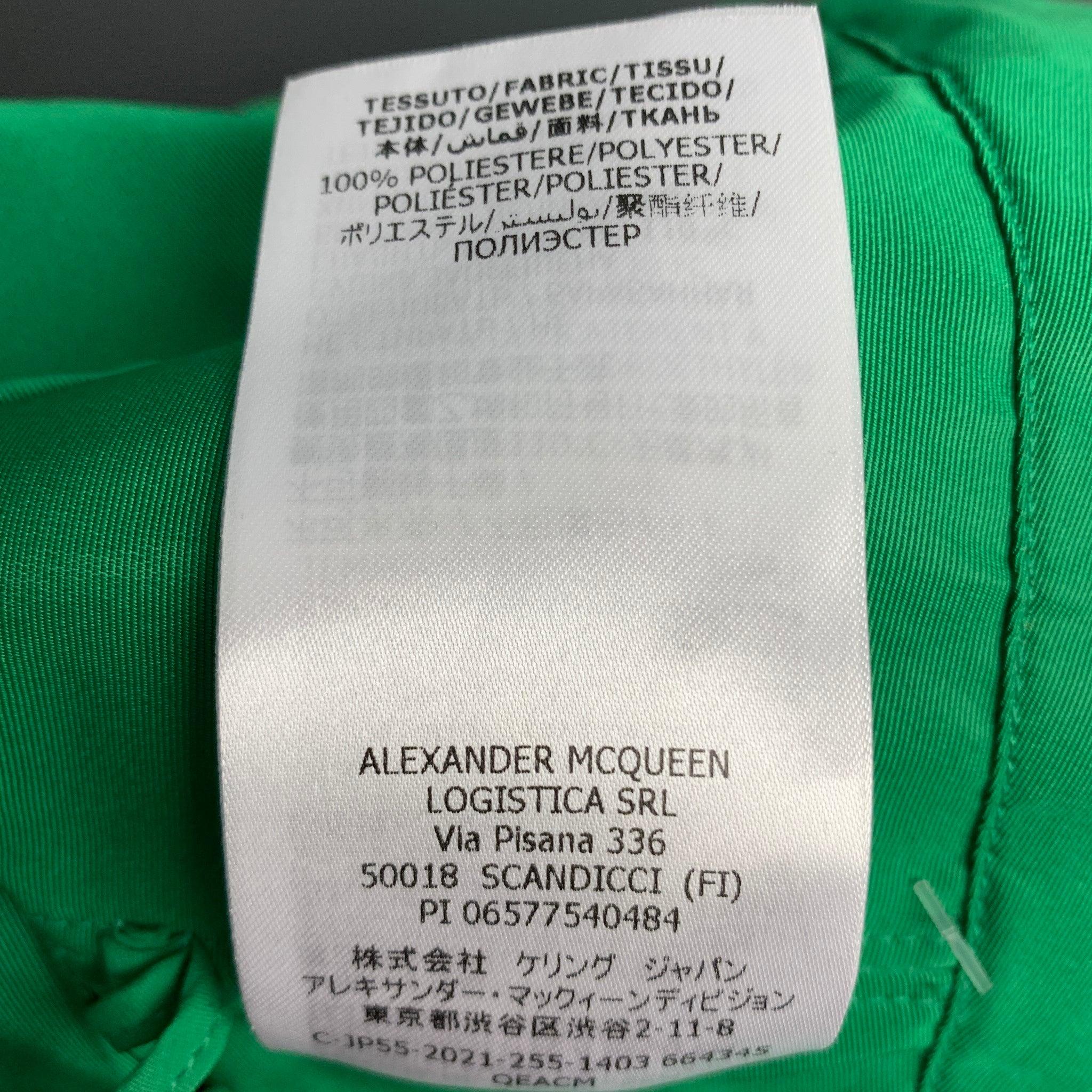 ALEXANDER MCQUEEN Size 0 Green Polyester Ruffled Bustier Dress Top 4