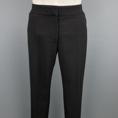 ALEXANDER MCQUEEN Size 2 Black Crepe Straight Leg Dress Pants