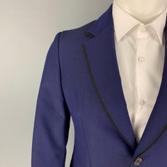 ALEXANDER MCQUEEN Size 34 Purple Black Wool Mohair Sport Coat