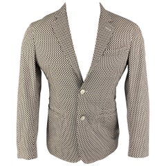 ALEXANDER MCQUEEN - Manteau de sport en coton avec plumes blanches et rouges marines, taille 34