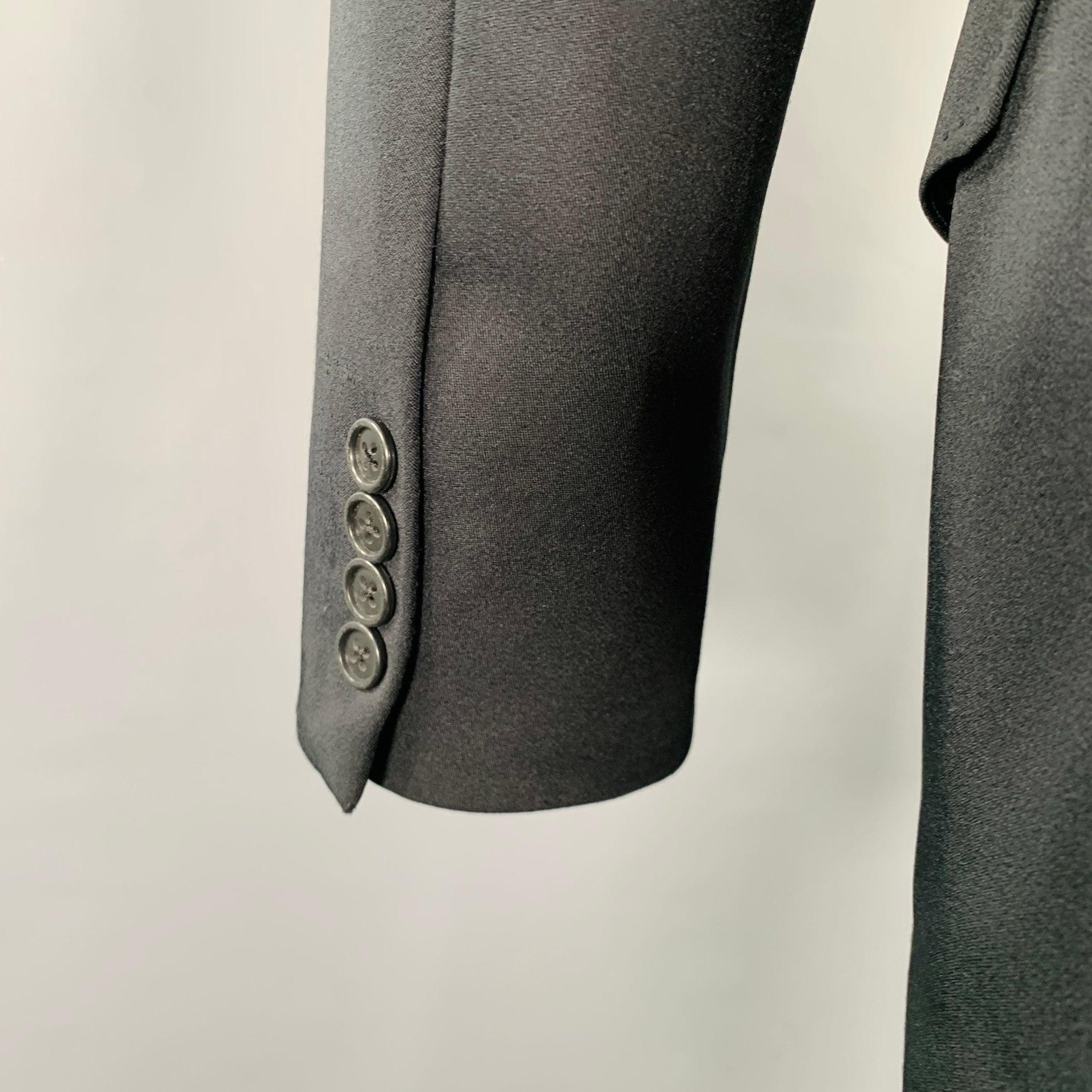 Men's ALEXANDER MCQUEEN Size 38 Black Polyester Blend Sport Coat