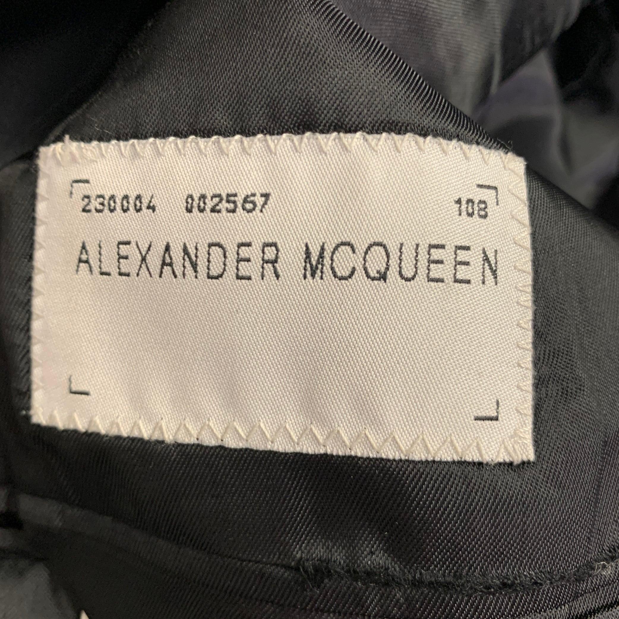 ALEXANDER MCQUEEN Size 38 Black Polyester Blend Sport Coat 2