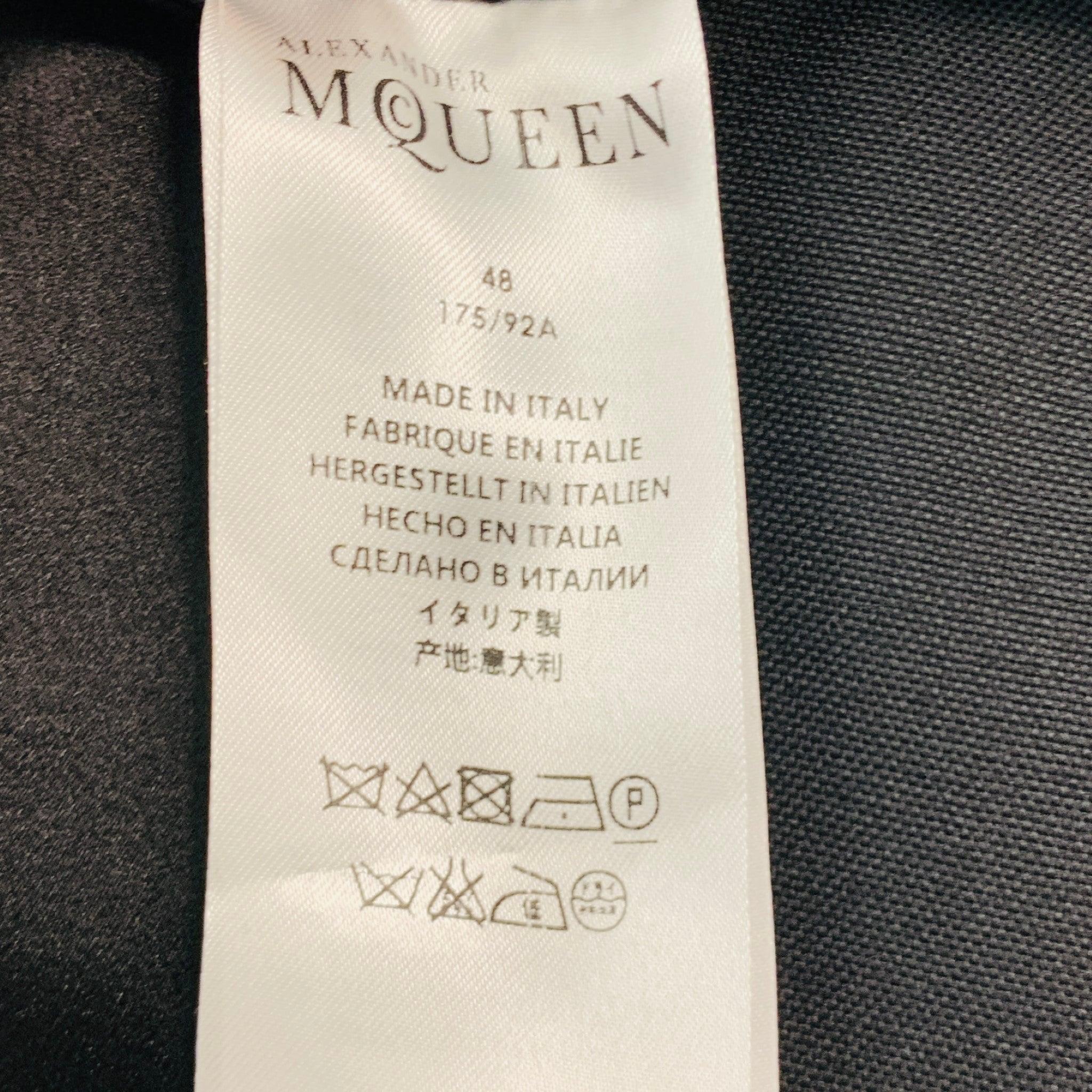 ALEXANDER MCQUEEN Size 38 Black Studded Wool Mohair Sport Coat For Sale 2
