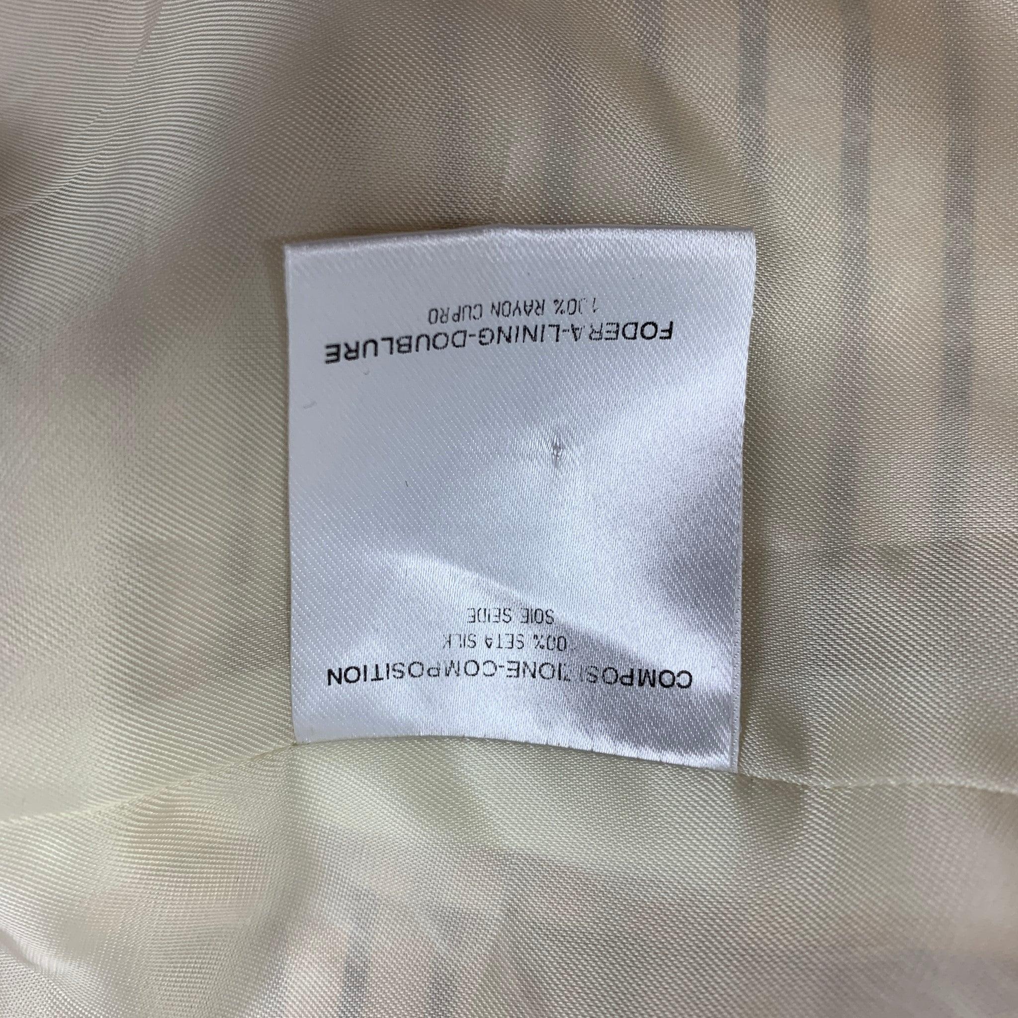 Men's ALEXANDER MCQUEEN Size 40 Beige Jacquard Silk Buttoned Vest