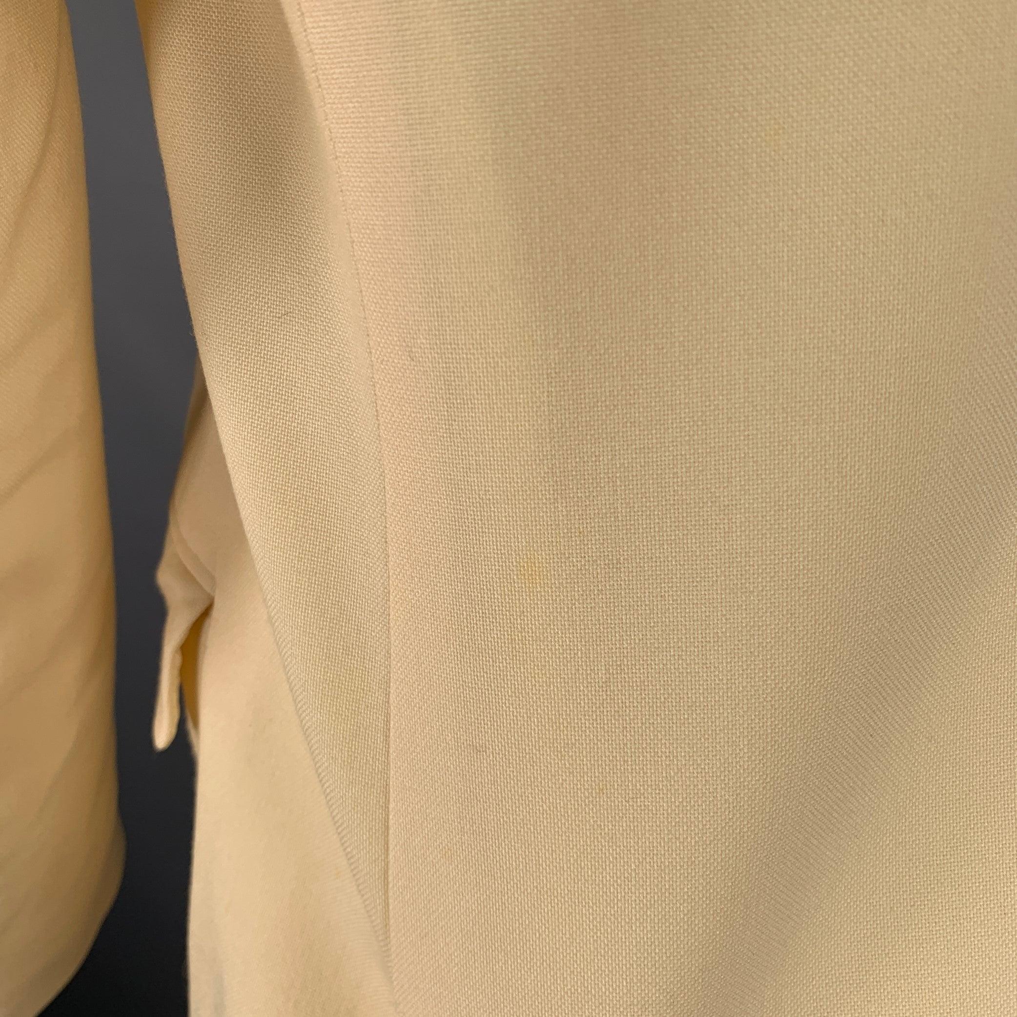 ALEXANDER MCQUEEN Einreihiger Sportmantel aus Wolle in Beige, MCQUEEN, Größe 40 im Angebot 1
