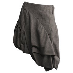 Alexander Mcqueen Size 40 Brown Plaid Pleated Skirt