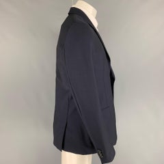 ALEXANDER MCQUEEN Size 42 Navy Wool Mohair Notch Lapel Sport Coat