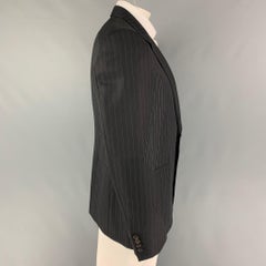 ALEXANDER MCQUEEN Größe 44 Schwarz-Weißer Patchwork-Sportmantel aus Wolle