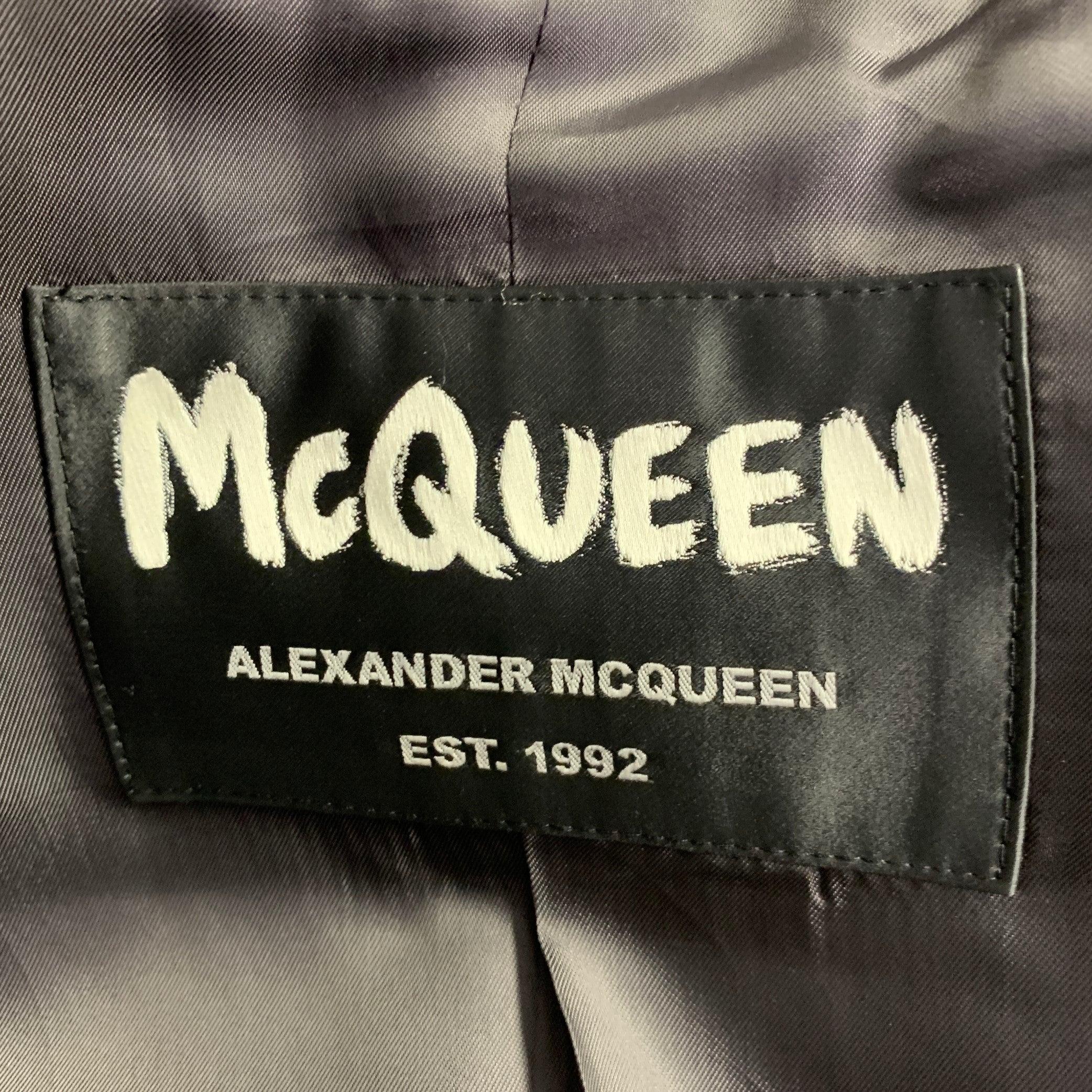 ALEXANDER MCQUEEN Size 44 Black Wool Cashmere Sport Coat For Sale 3