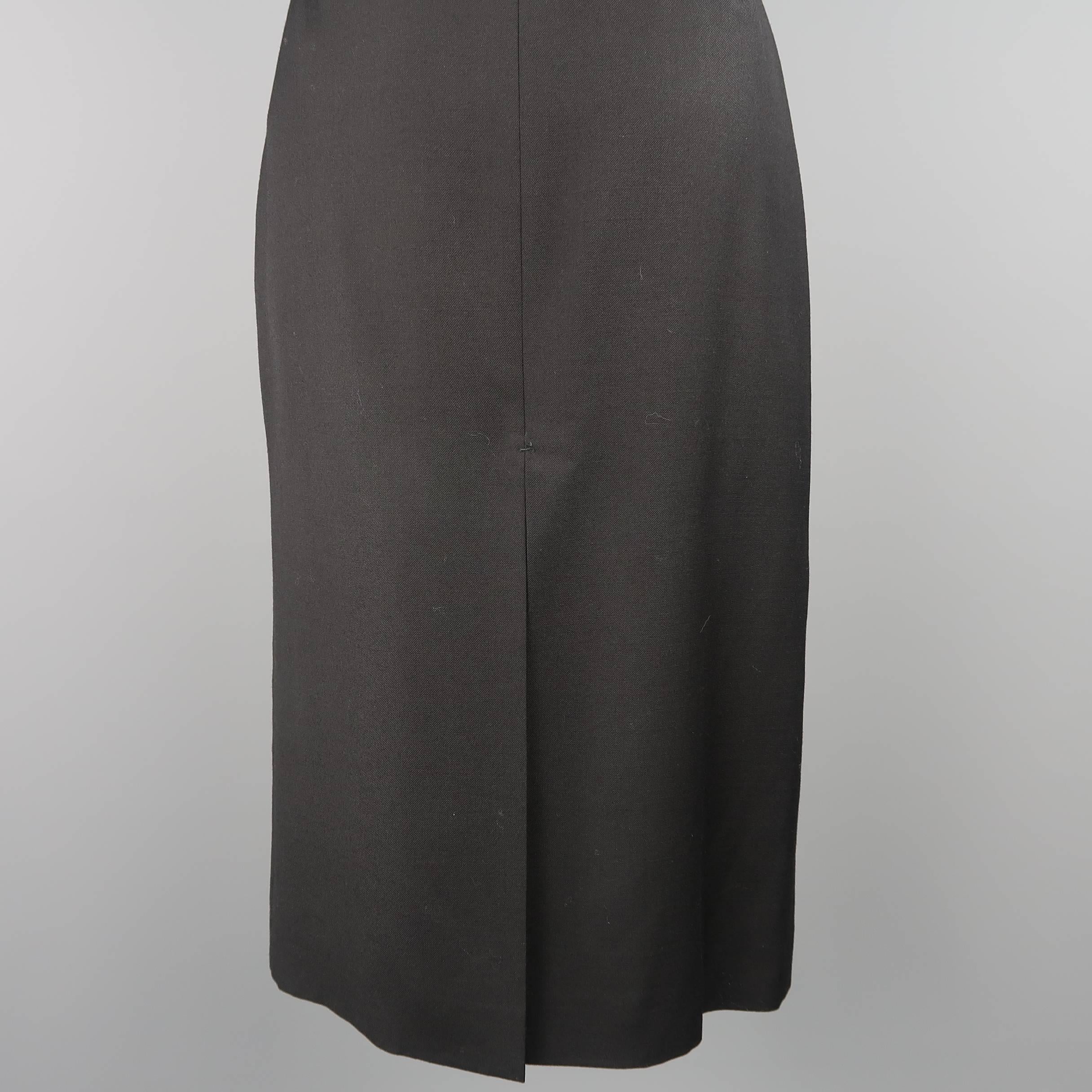 Alexander McQueen Black Wool A Line Skirt In Excellent Condition In San Francisco, CA