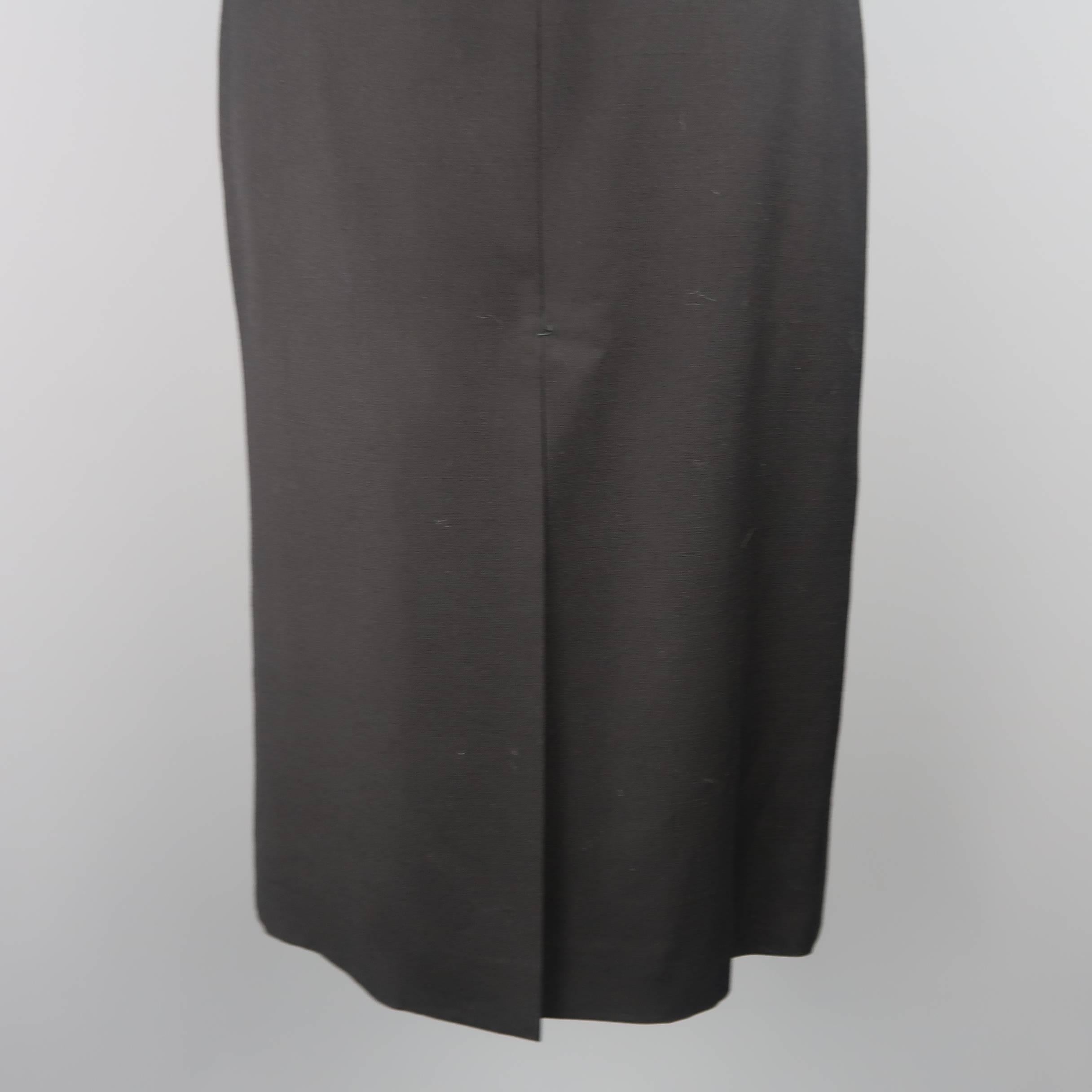Women's Alexander McQueen Black Wool A Line Skirt