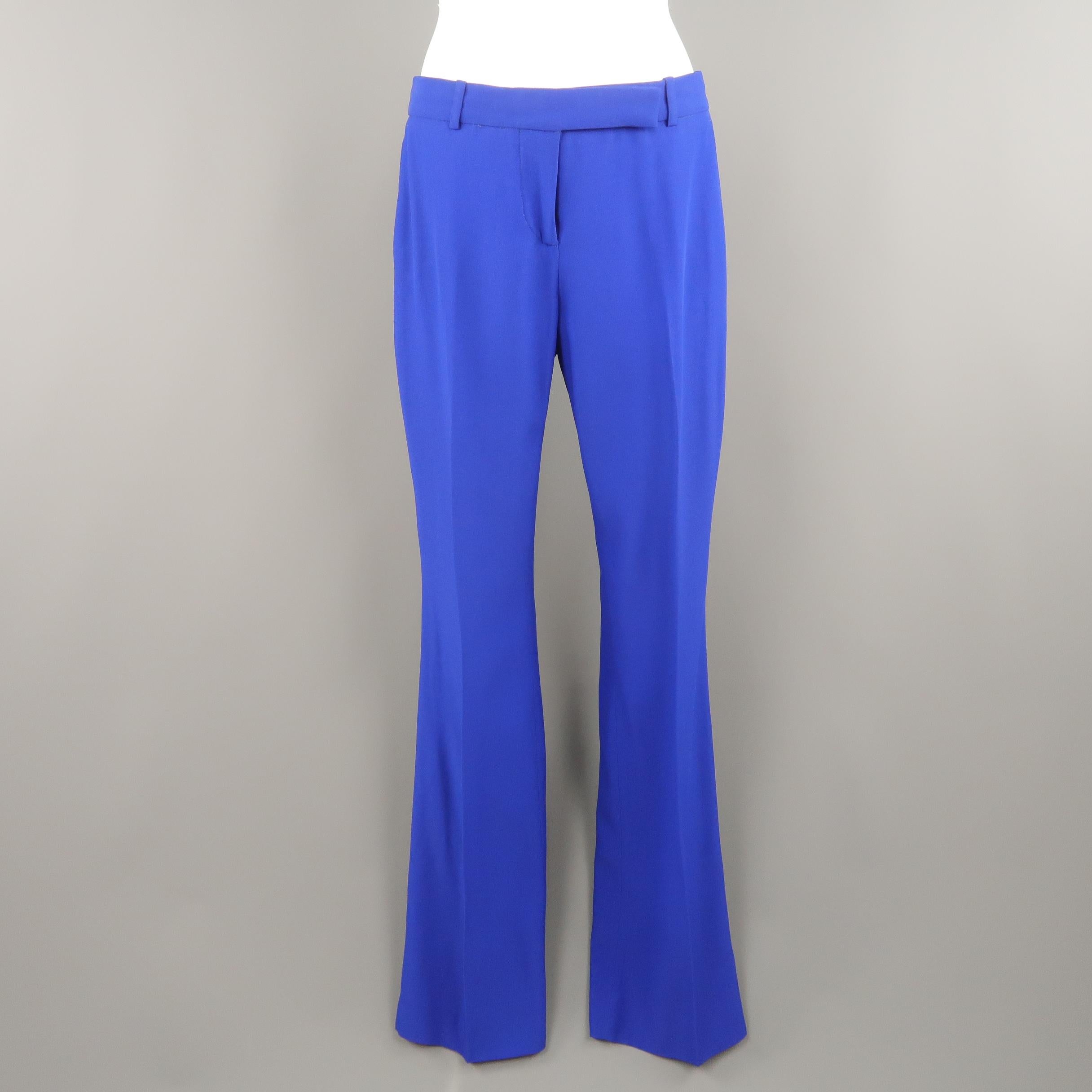 ALEXANDER MCQUEEN Size 6 Cobalt Blue Double Breasted Peak Lapel Pants Suit 3