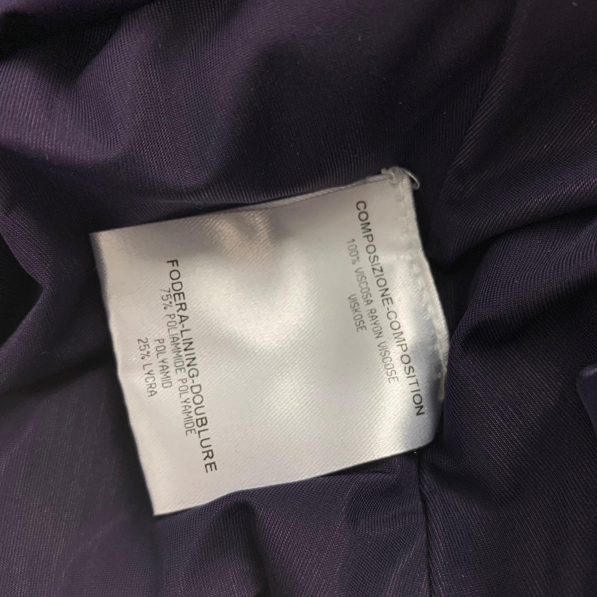 ALEXANDER MCQUEEN - Robe à manches longues en viscose violette, taille 6 en vente 1