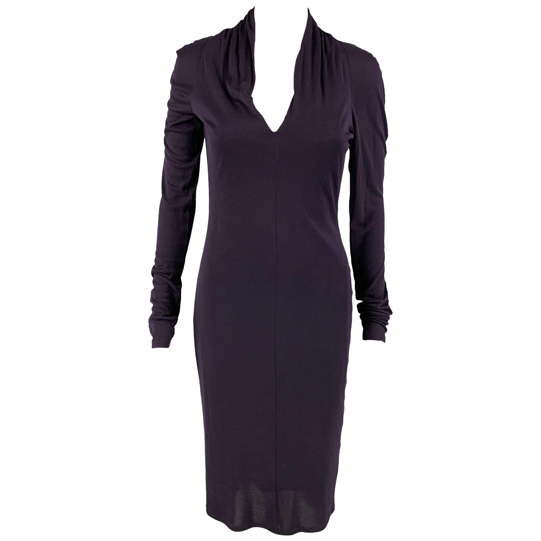ALEXANDER McQueen - Vestito a maniche lunghe in viscosa viola Taglia 6