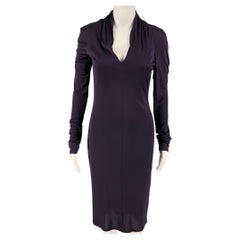 ALEXANDER MCQUEEN Size 6 Purple Viscose Long Sleeve Dress