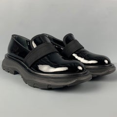 ALEXANDER MCQUEEN Size 9 Black Patent Leather Loafers
