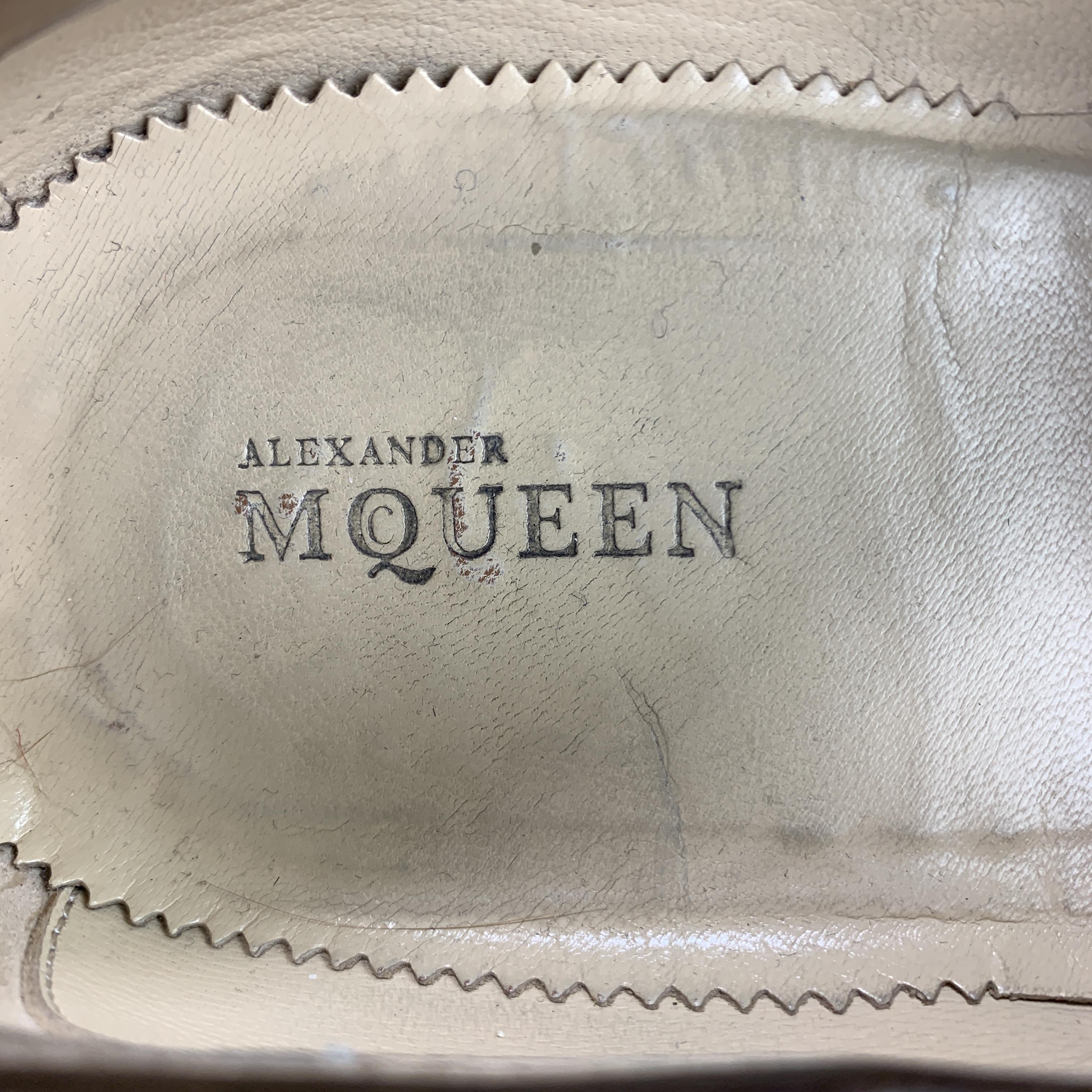 Men's ALEXANDER MCQUEEN Size 9 Tan Suede Slip On Brown Tassel Loafers