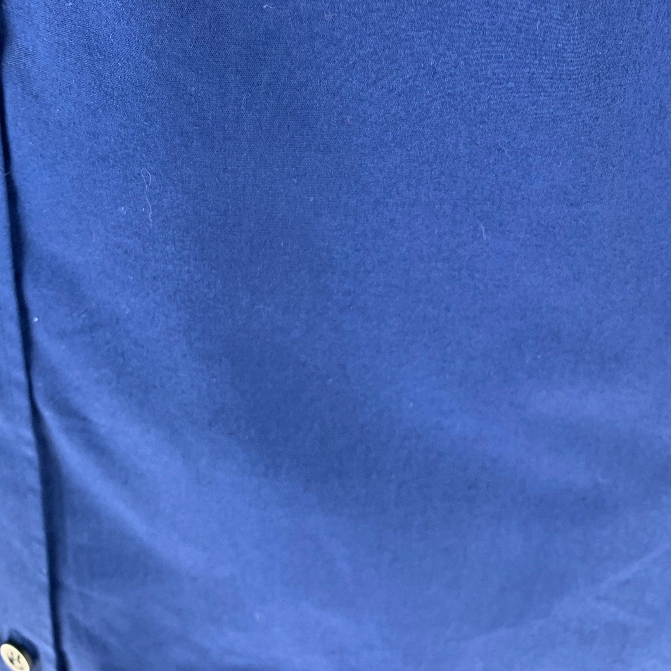 Men's ALEXANDER MCQUEEN Size L Blue Cotton Blend Short Sleeve Shirt For Sale