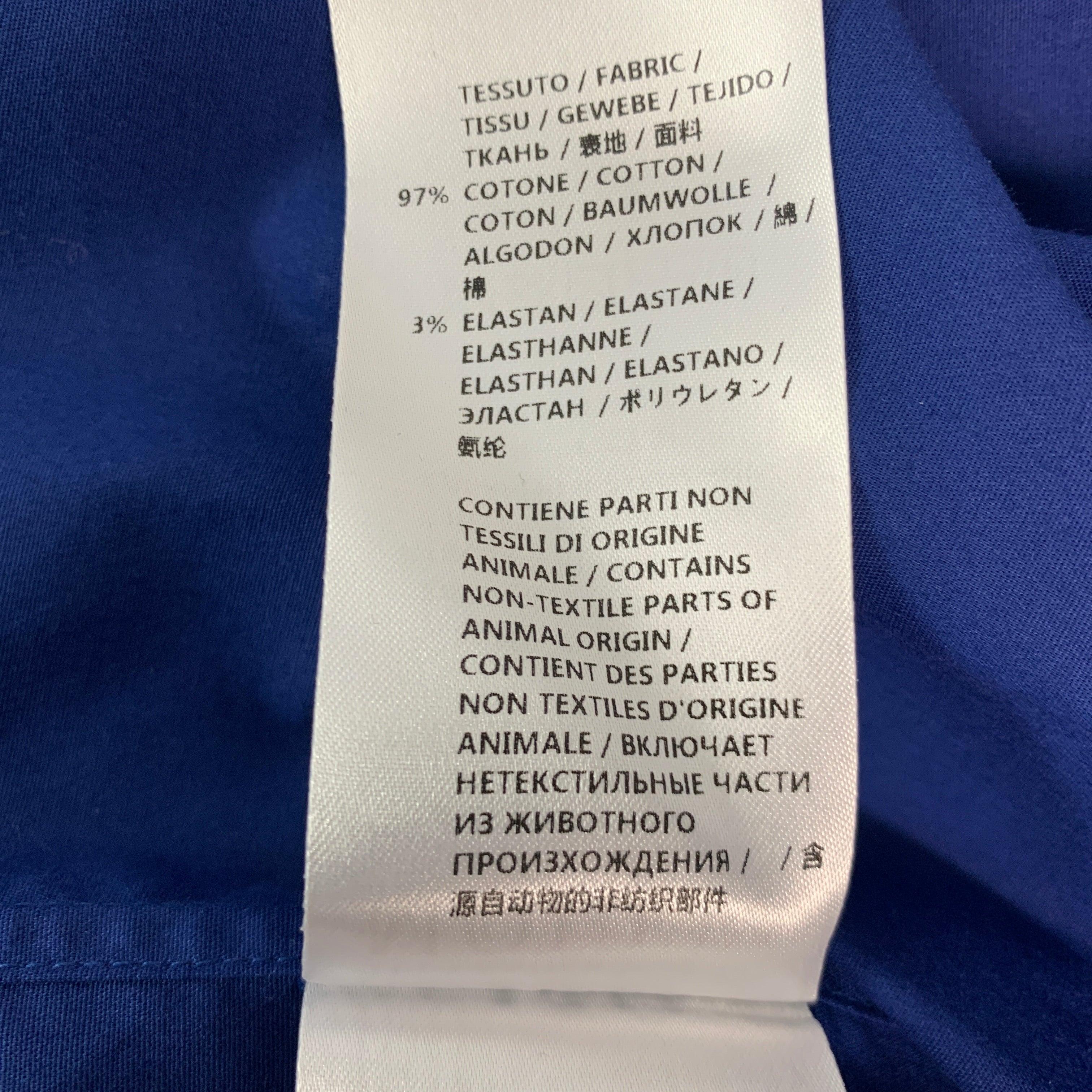 ALEXANDER MCQUEEN Größe L Blaues Kurzarmhemd aus Baumwollmischung im Angebot 3