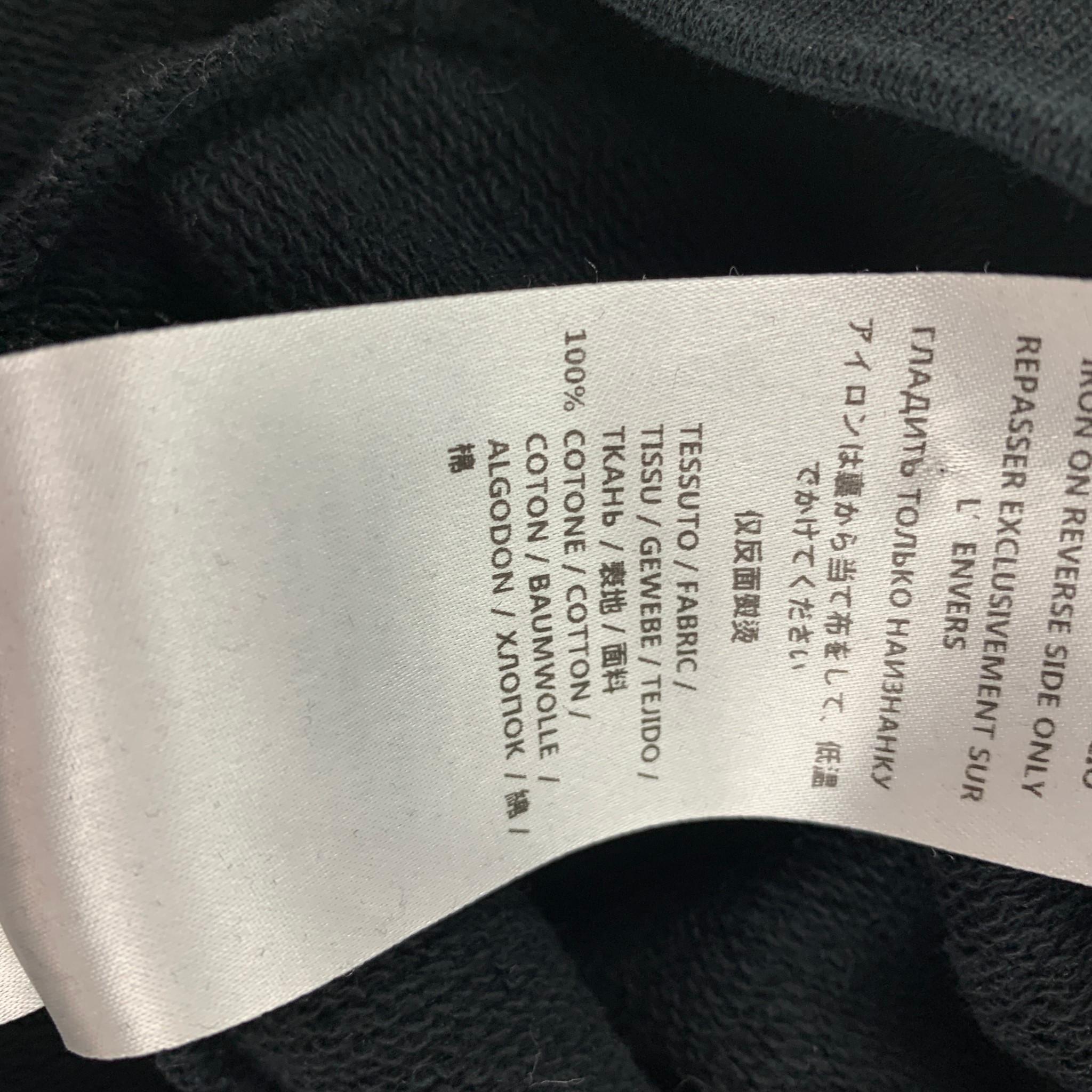 ALEXANDER MCQUEEN Size M Black Silver Embroidery Cotton Crew-Neck Pullover 2