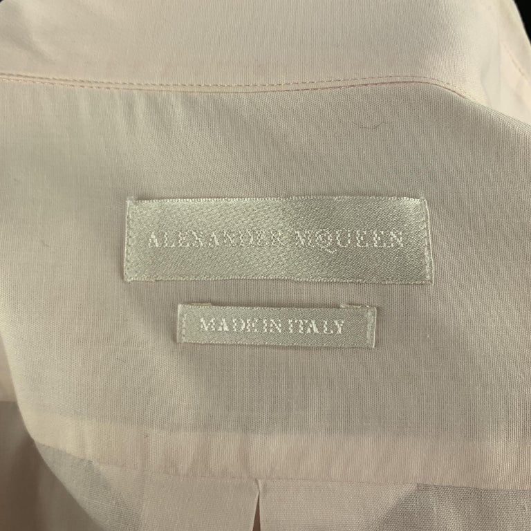 ALEXANDER MCQUEEN Size M Light Pink Button Up Long Sleeve Shirt For ...