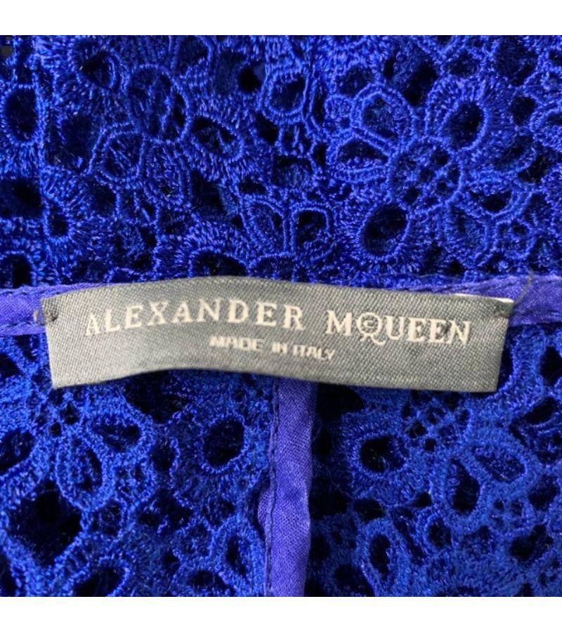Women's ALEXANDER MCQUEEN Size S Blue Peplum Blouse