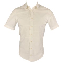 ALEXANDER MCQUEEN Size XS White Cotton Button Up Short Sleeve Shirt
