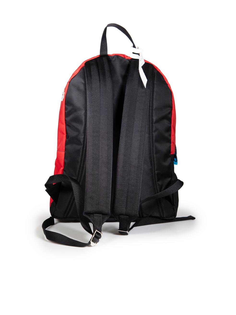 Red Alexander McQueen Skeleton Print Backpack