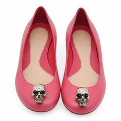 Alexander McQueen Skull Ballerinas Leather in Pink