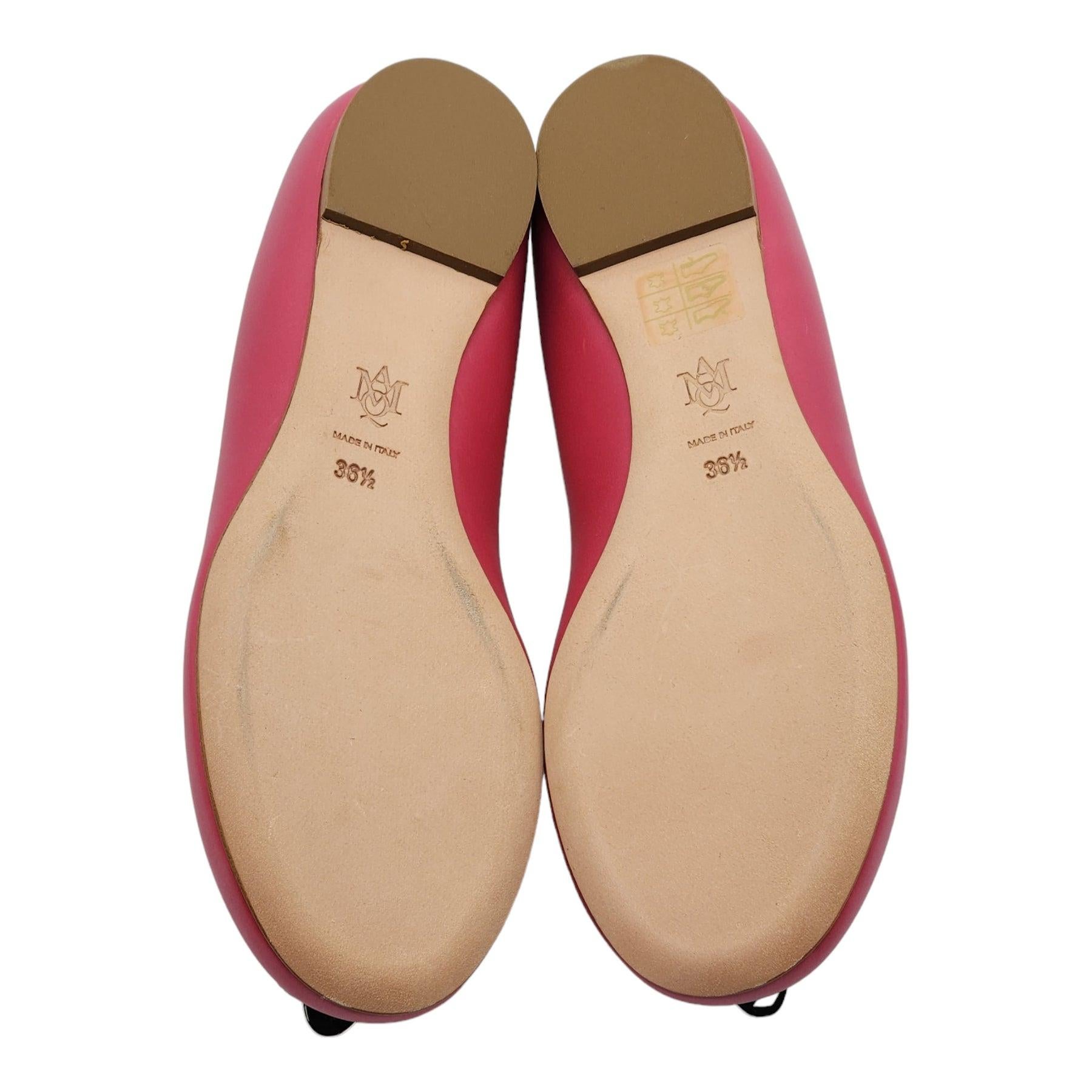 Women's Alexander McQueen Skull Ballerinas Leather in Pink For Sale