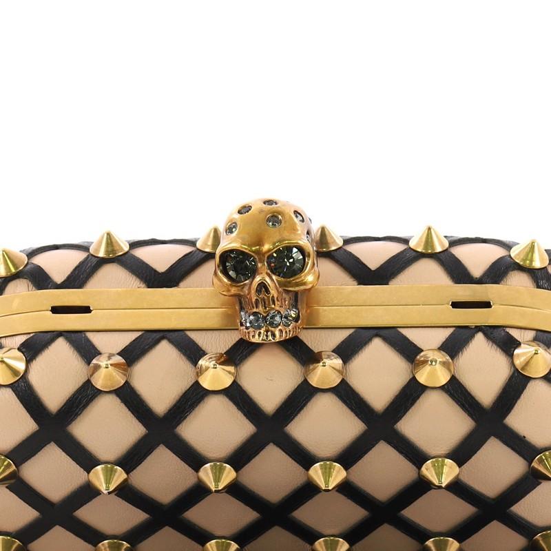 Alexander McQueen Skull Box Clutch Studded Leather Cut Leather Small 2