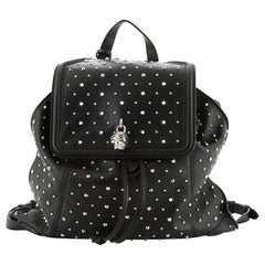 Alexander McQueen Skull Padlock Backpack Studded Leather Large