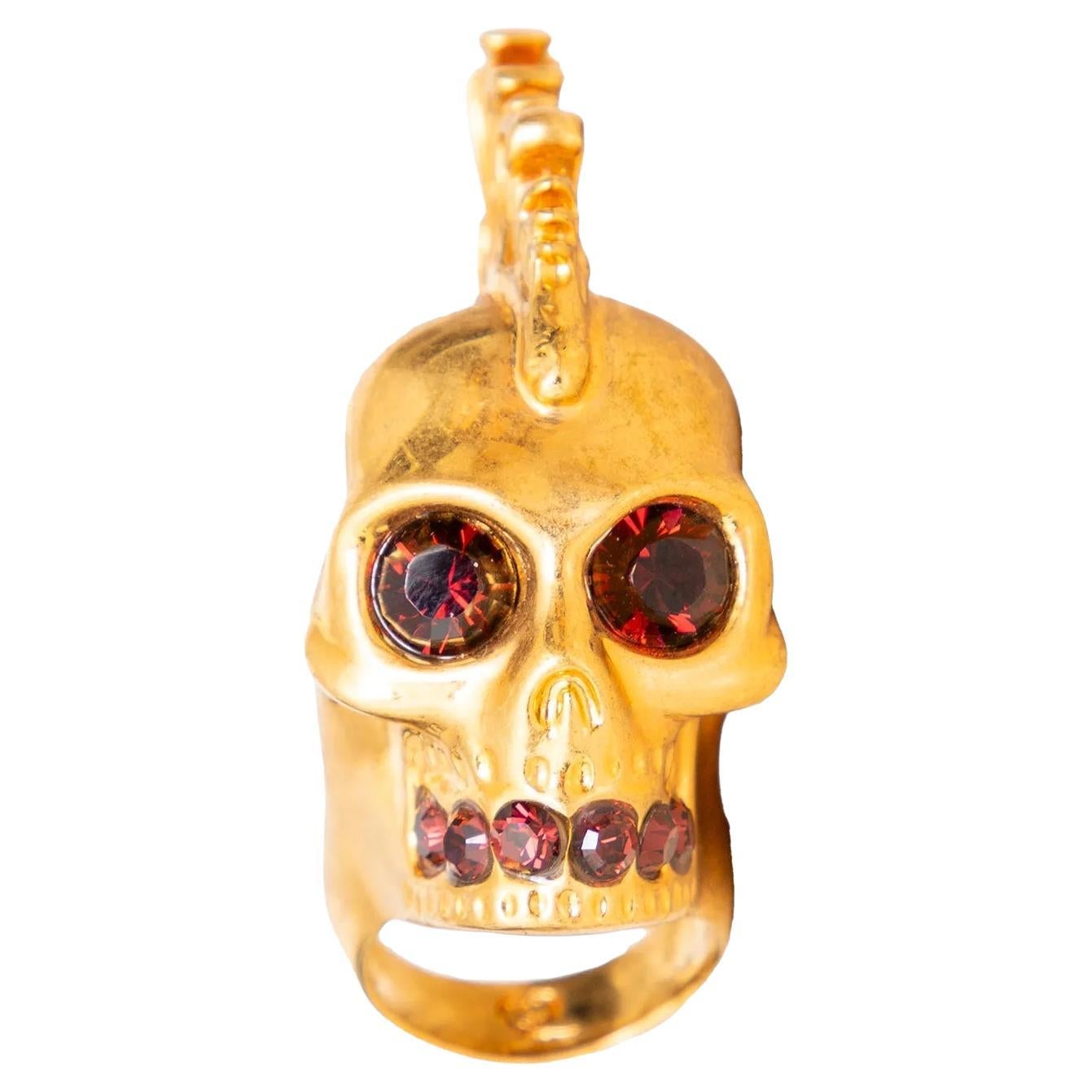 Anillo calavera Alexander McQueen - Años 90 en venta