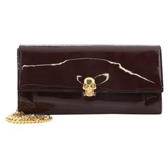 Alexander McQueen Skull Wallet on Chain Patent Small