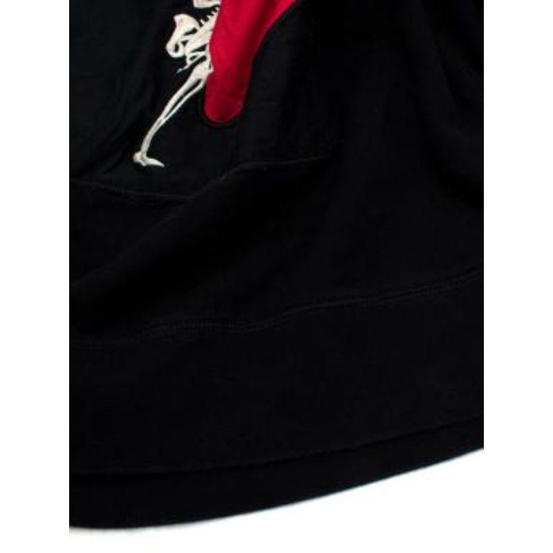 Alexander McQueen Sleeveless Black & Red Skeleton Sweatshirt In Good Condition For Sale In London, GB