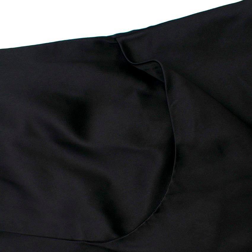 Alexander McQueen Sleeveless Black Satin Dress - Size US 6 For Sale 3
