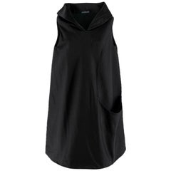 Alexander McQueen Sleeveless Black Satin Dress - Size US 6