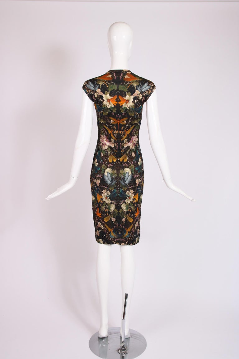 Alexander Mcqueen Sleeveless Dragonfly Print Dress At 1stdibs