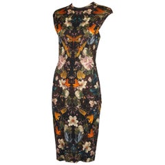 Alexander McQueen Sleeveless Dragonfly Print Dress