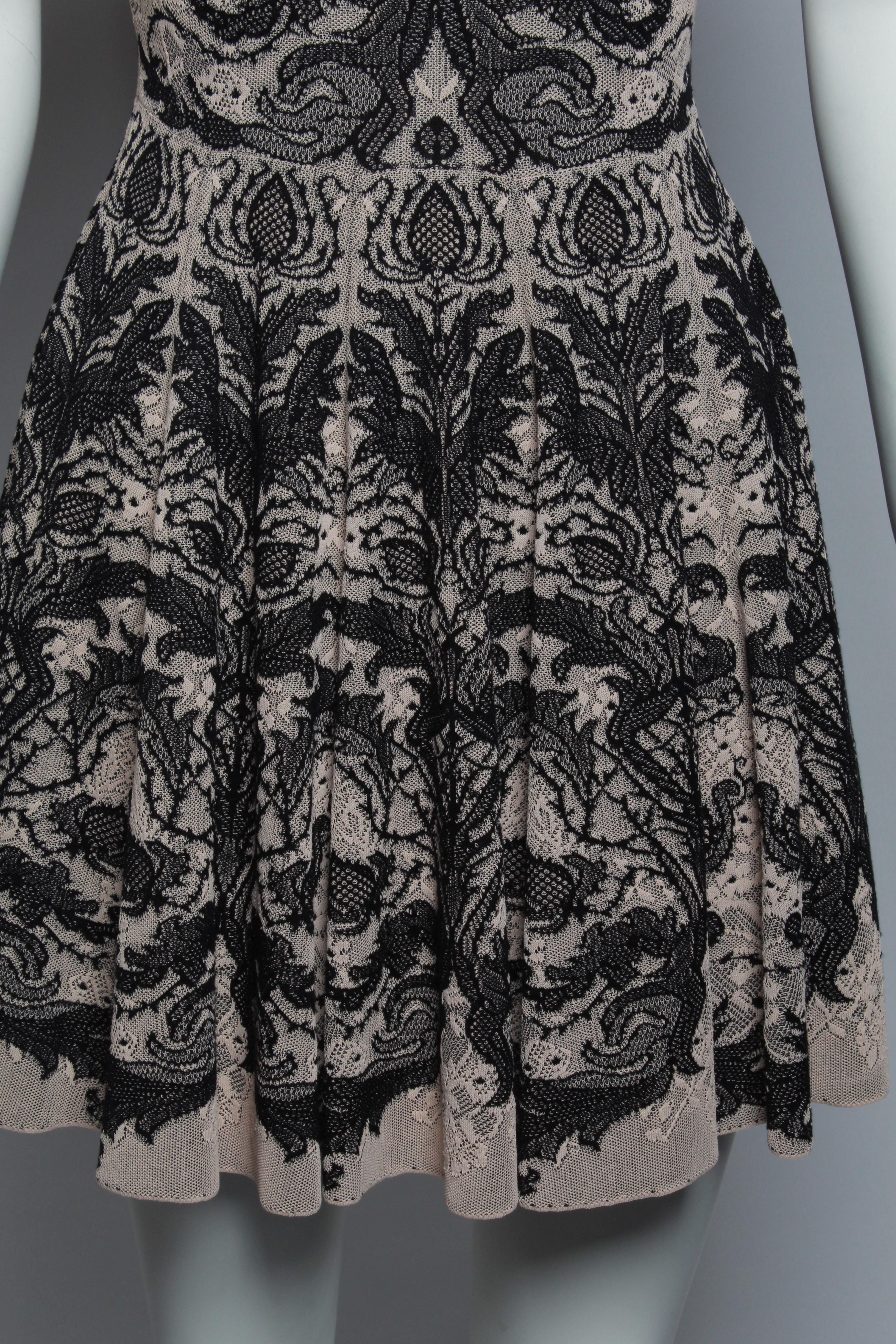 Women's Alexander McQueen Sleeveless Semi Sheer Silk Blend Mini Dress For Sale
