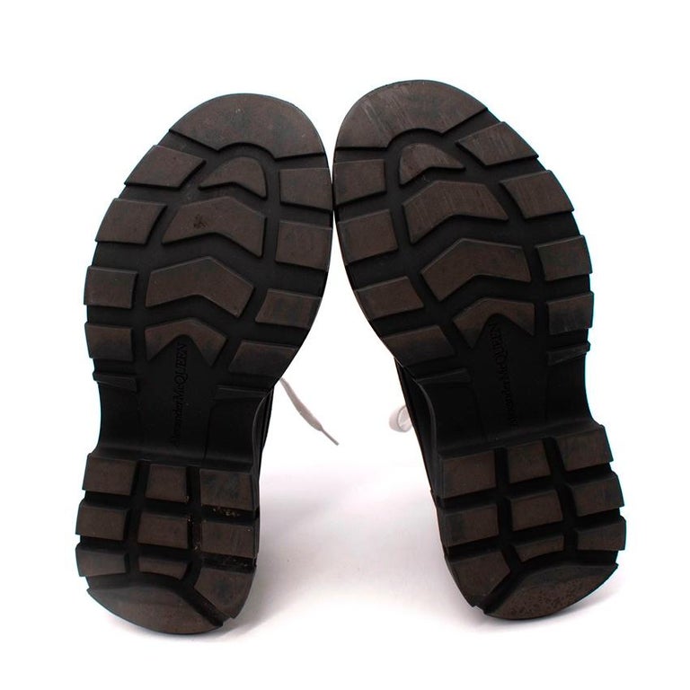 Alexander McQueen Slick Black Suede Platform Sneakers For Sale 4