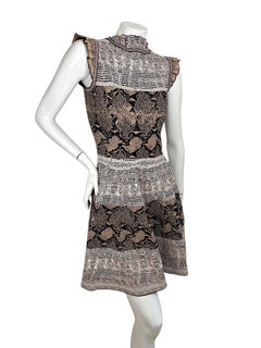 Alexander McQueen Snakeskin Jacquard Knit Dress