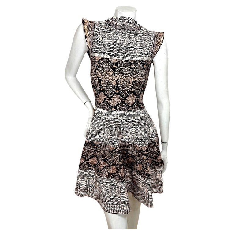 Alexander McQueen Snakeskin Jacquard Knit Dress For Sale at 1stDibs