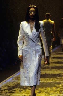 Alexander McQueen Spring 1998 Black Floral Embroidered Dress